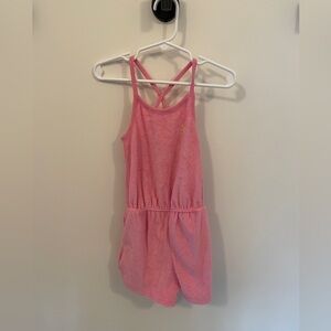 Gap 3T pink terry cloth romper